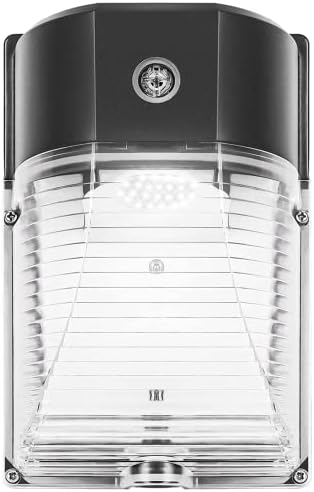 CINOTON 26W LED Wall Pack Light with Dusk to Dawn Sensor 5000k Bronze 1Pack