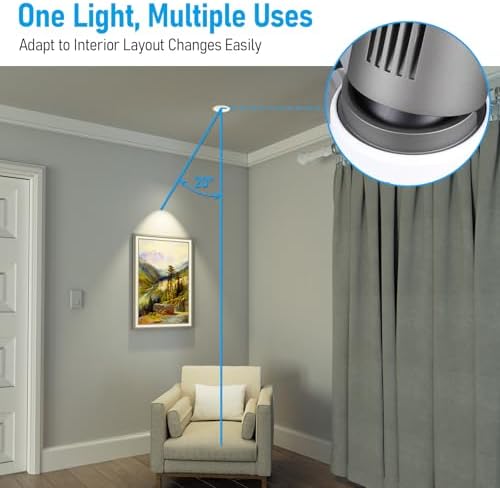 TORCHSTAR 6-Pack 4 Inch 5CCT Zero Glare LED Recessed Lights with J-Box