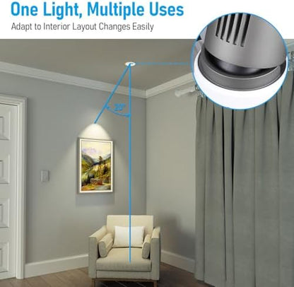 TORCHSTAR 6-Pack 4 Inch 5CCT Zero Glare LED Recessed Lights with J-Box
