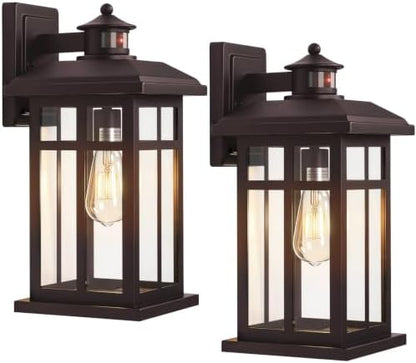 16” Motion Sensor Modern Exterior Light Bronze Outside Porch Lights