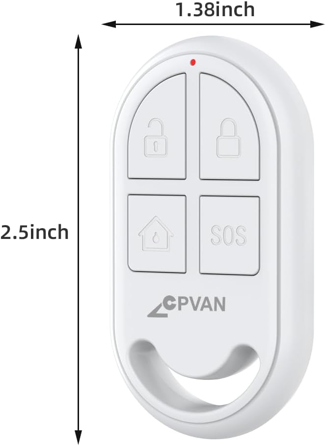 CPVAN Accessory - Remote Control - Only for Hosts as CP2, CP2W, CP9 - Key Fob Connected with The Host via 433.92MHz,White