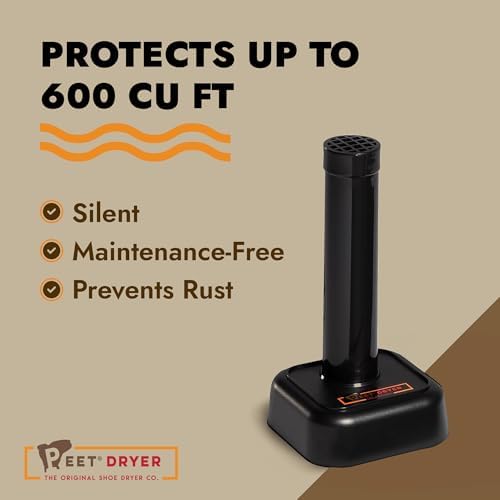 PEET Safe Room Dehumidifier for Gun Safes & Cabinets, Up-To 600 CuFt, Black
