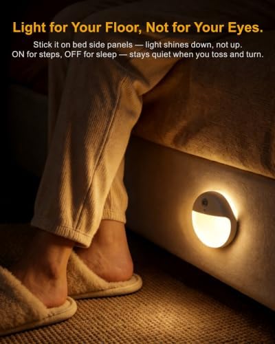 YUNLEX Toilet Light Motion Sensor, Battery Operated Night Light Indoor