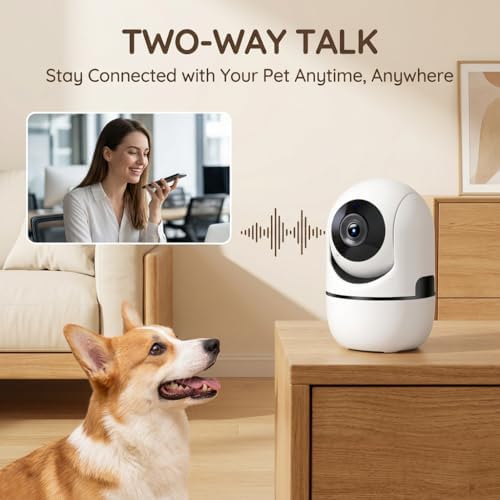 5G Indoor Camera for Home Security, 2K Pet Camera with Phone App, 360° PTZ Indoor Camera for Baby MonitorDog Camera Motion Detection, 2-Way Audio, Night Vision, Cloud&SD Card Storage, Works w/Alexa
