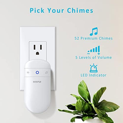 Door Chime, Door Alarms When Opened for Home/Business Office/Bedroom Entering, 3-Sensor + 2-Receiver with 500FT Wireless Range,58 Chimes,5-Volume Level, Entry Alert for Kids/Toddler/Dementia Safety