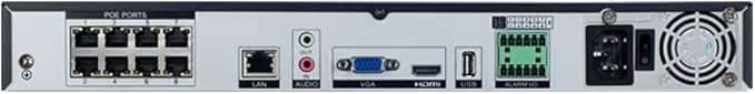 GW Security 12MP 4K 8 Channel NVR TAA & NDAA Compliant Network Video Recorder with Free Mobile App, 24TB Storage Capacity, No Monthly Fees (GW6808NP)