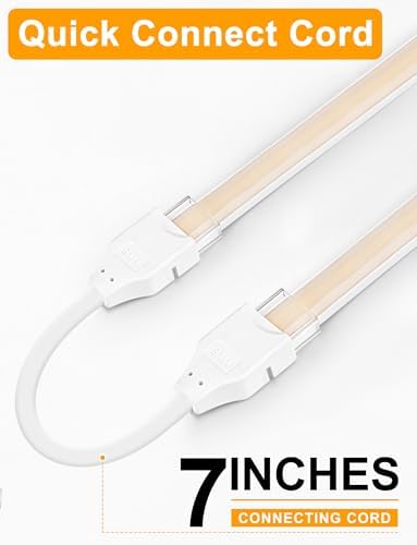 Lamomo COB LED Strip Lights, 16.4Ft Natural White Dimmable Self-Adhesive Led Rope Light with Remote, Flexible Cuttable Waterproof 4000K Silicone Neon Tape Light for Bedroom,Indoor, Cabinet, 10mm Width