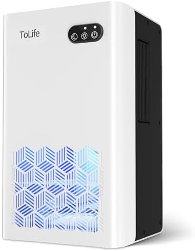 ToLife Dehumidifier for Home Bedroom 1000 sq.ft with Auto Shut-Off, White