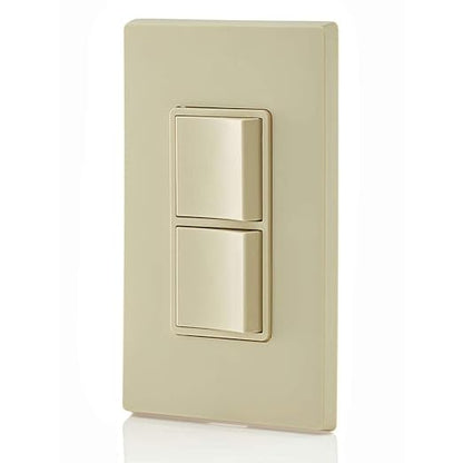 Leviton 15 Amp, 120/277 Volt, Decora Single-Pole, AC Combination Switch, Commercial Grade, Grounding, 5634-I, Ivory
