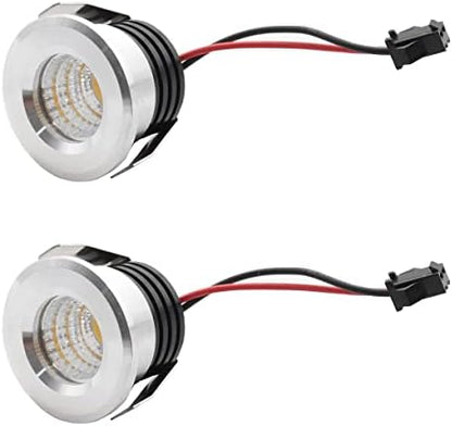 5Pack 1 inch Recessed LED Lights, 3W Mini Recessed LED Lights AC110V