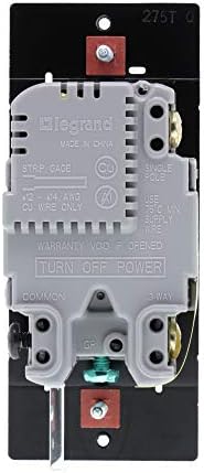 Legrand Radiant 450W LED Dimmer Light Switch 3-Way Rocker Graphite 1-Pack