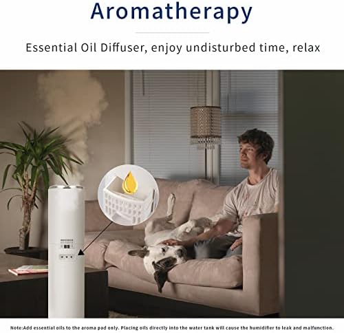 9L / 2.38 Gal Ultrasonic Cool Mist Humidifier for Large Rooms, Top Fill Bedroom Humidifier for Baby & Adults, Smart App & Remote Control, Up to 60H Runtime, Quiet Air Humidifier for Home