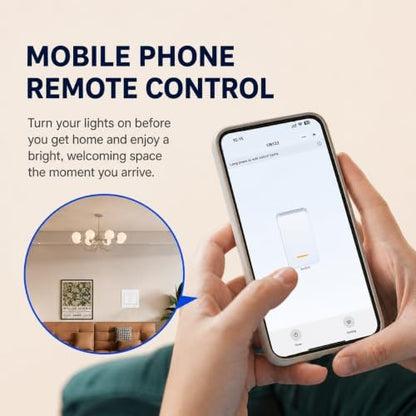 Smart Switch for Light 2 Gang, Neutral Wire Required, 2.4GHz Wi-Fi Switch Compatible with Alexa and Google Home, UL Certified