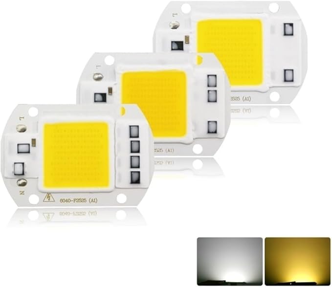 Fengyan Landscape lights LED COB Lamp Chip 10W 20W 30W 40W 50W AC 220V Smart IC LED Beads DIY For LED Floodlight Spotlight Cold White Warm White LED Street Lamp ( Color : Cold White , Size : 50W )