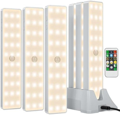 Racokky Under Cabinet Lighting with Remote, Motion Activated RV Step Light