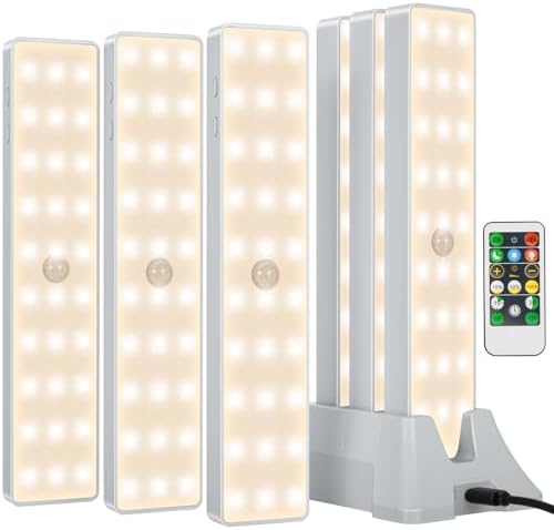 Racokky Under Cabinet Lighting with Remote, Motion Activated RV Step Light