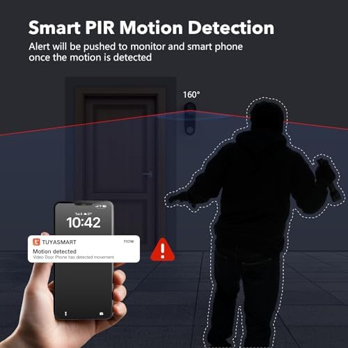 Wireless Doorbell Camera with Monitor Video Door Phone Intercom System 1080P 7'' Touch Screen Two-Way Audio Smart Door Bell with Night Vision, Motion Detection, No Monthly Fees, Tuya APP