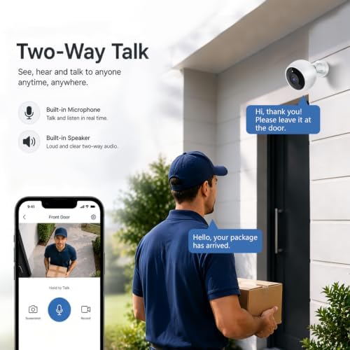 Security Cameras Wireless Outdoor, 2K Camera for Home Security
