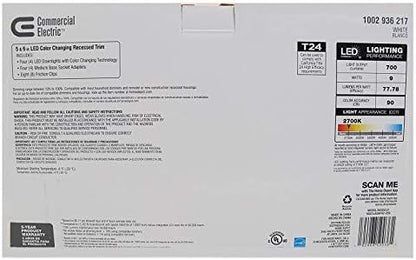 Commercial Electric 5/6 in White Integrated LED Energy Star Color Changing Recessed Trim Downlight 8 Pack…