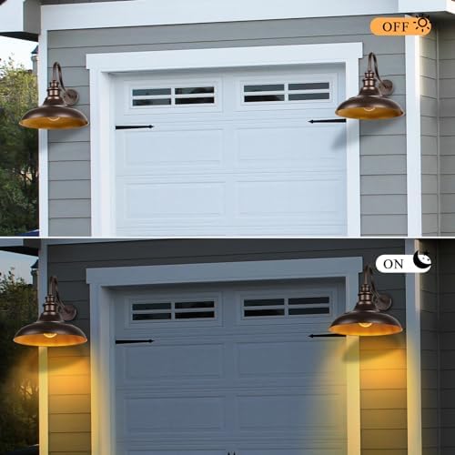 Exterior Farmhouse Barn Light, Porch Lights Outdoor, 16 Inch Vintage Outside Garage Lights Fixtures, Anti-Rust Waterproof Outdoor Light for Patio Frontdoor Entryway Doorway