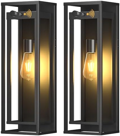 20in Large Outdoor Wall Light Dusk to Dawn Sconce Exterior Lighting Fixture