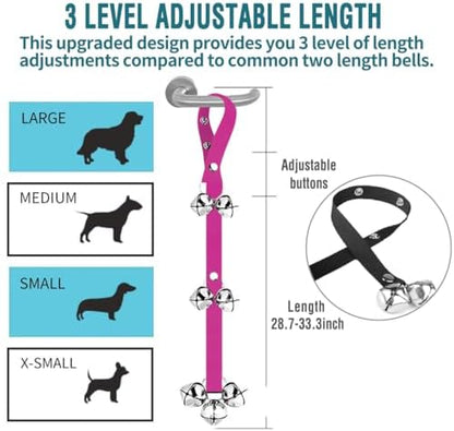 BLUETREE Dog Doorbells Premium Quality Training Potty Great Dog Bells Adjustable Door Bell Dog Bells for Potty Training Your Puppy The Easy Way - 7 Extra Large Loud 1.4 DoorBells