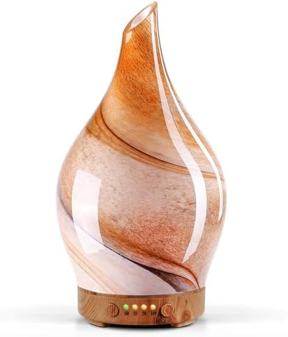 Porseme Essential Oil Diffuser 150ml Handmade Glass Diffuser 6H Runtime