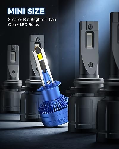 Marsauto - H1 High Performance Halogen Headlight Bulb, 60000 LM 1200% Brighter 6500K White, High Beam, Low Beam and Fog Replacement Bulb, Brighter Downroad with Whiter Light (Contains 2 Bulbs)