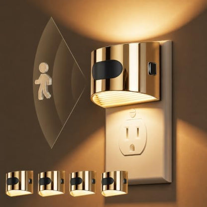 L LOHAS LED Motion Sensor Night Light, Night Lights Plug into Wall, 4 Pack