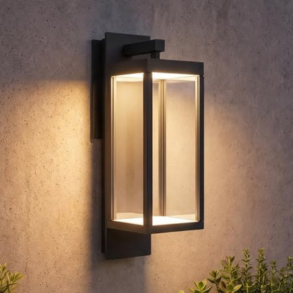 Outdoor Wall Lights, Dusk to Dawn Outdoor Lighting, 15" LED Exterior Lighting Fixtures, Waterproof Sconce Porch Lights, Wall Mount Lamps for Doorway, Garage, Porch, Patio, Yard, Front Door