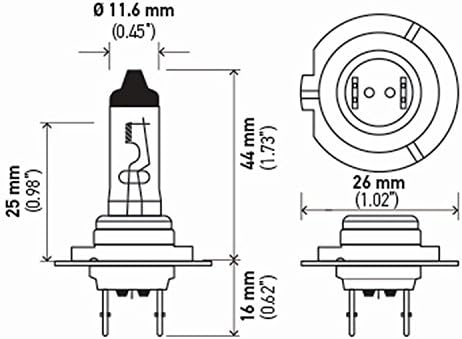 HELLA H7 100WTB High Wattage Bulbs, 12V, 2 Pack