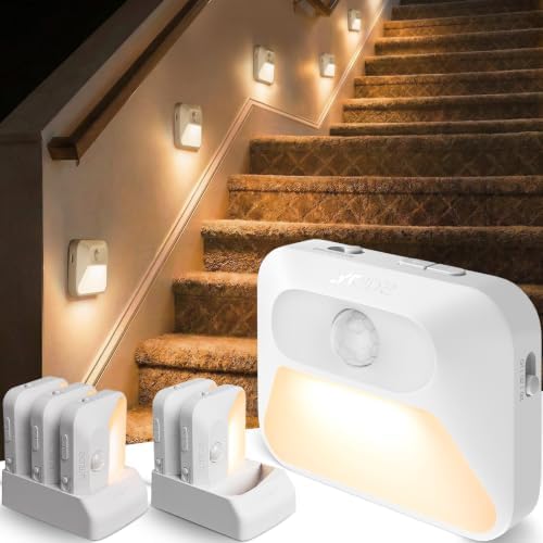 Lyridz Rechargeable Sync Motion Sensor Night Lights, 6 Pack