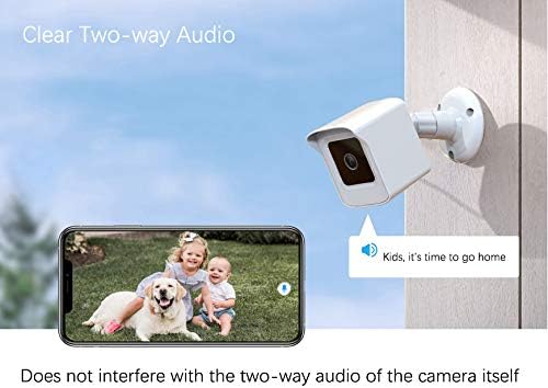 PEF Mount for All-New Wyze Cam V4 and V3, Weatherproof Protective Cover and 360 Degree Adjustable Wall Mount Solid Housing for Wyze V4 and V3 Outdoor Indoor Smart Home Camera System (White, 2 Pack)
