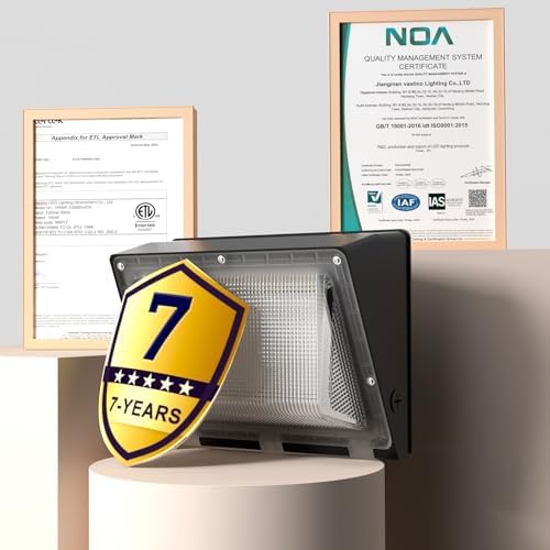 Lightdot 12 Pack 200W LED Wall Pack Lights, Wall Mount Outdoor Exterior Lighting, 100-277V, 30000LM Dusk-to-Dawn, IP65 ETL, 60ft Coverage Area, Parking Lots, Building Exteriors, Yard/Warehouse