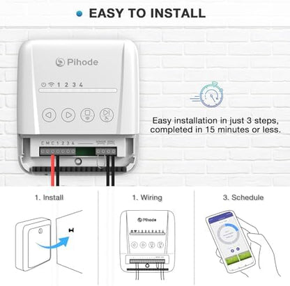 4 Zone Smart Sprinkler Controller with Local Weather Intelligence and Atmosphere Lights, Automated Watering and App Control WiFi Irrigation System, Save Water Through Rain Skip