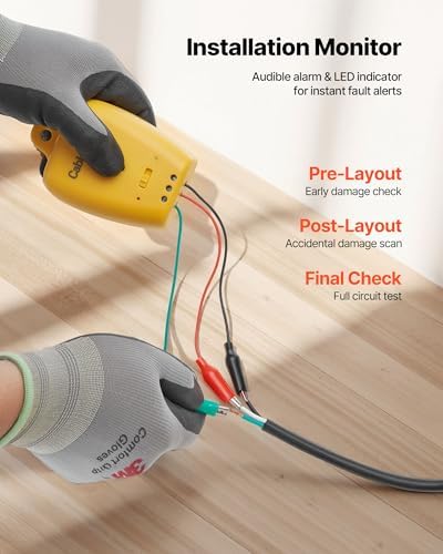 VEVOR 200 sqft Underfloor Heating Cable Kit, 240V Electric Radiant Heated Floor System, with Smart Control Thermostat & Alarm, Easy Installation for Tile, Stone, Vinyl, Home Improvement