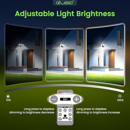 ALUSSO Motion Sensor Outdoor Lights with Remote 40W 4000LM Flood Light 120V