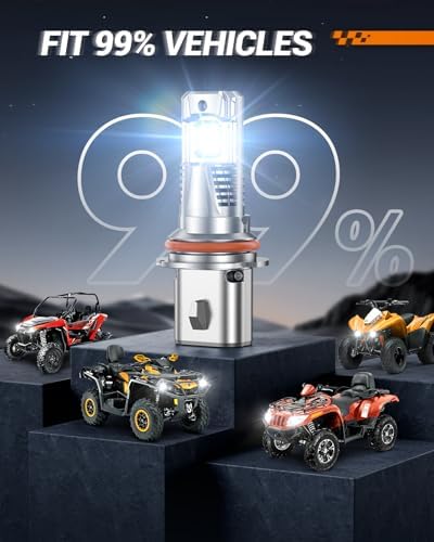SEALIGHT 9004 LED Bulbs, 1:1 Real Size, 46000LM 9004/HB1 Fog Lights, Super Bright 6500K Cool White with Fan, Pack of 2