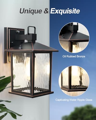 Dusk to Dawn Porch Light, Oil-Rubbed Bronze Outdoor Light Fixture