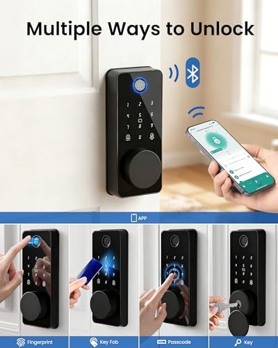 Keyless Entry Door Lock, Fingerprint Smart Deadbolt Lock