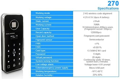 WiFi Access Control 400lb Holding Force Electic Magnetic Door Lock System Kit with Remote and Smartphone app Control, paired with Wireless Fingerprint and Access Kaypad (Fingerprint and Access Kaypad)