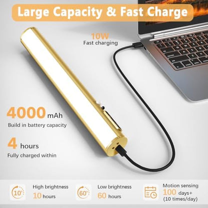 Hapfish Motion Sensor Battery Operated Wall Sconce,Wireless Picture Lights
