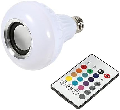 Garosa LED Color Changing Light Bulb with Bluetooth Speaker, 12W E27 RGB Smart Bulb Remote Control for Living Room Bedroom Bathroom Closet Decor