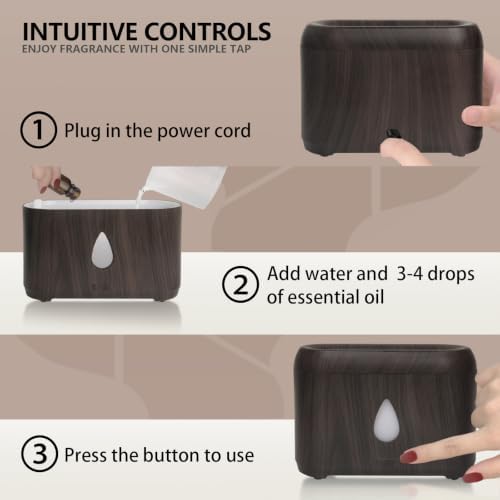 Flame Diffuser for Essential Oils, 200ml Small Oil Diffuser