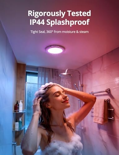 Bojim RGB Rechargeable Waterproof Shower Ceiling Light for Bathroom Inside