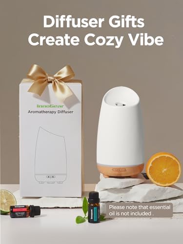 InnoGear 150ml Ceramic Essential Oil Diffuser, Diffusers for Home, White