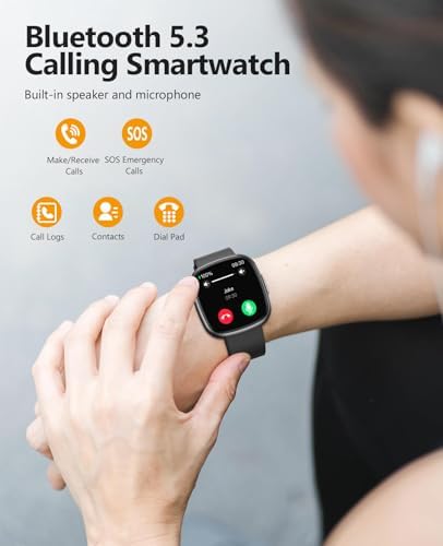 EarlySincere Smart Watch for Men Women, 1.72" Retina HD Answer/Make Call