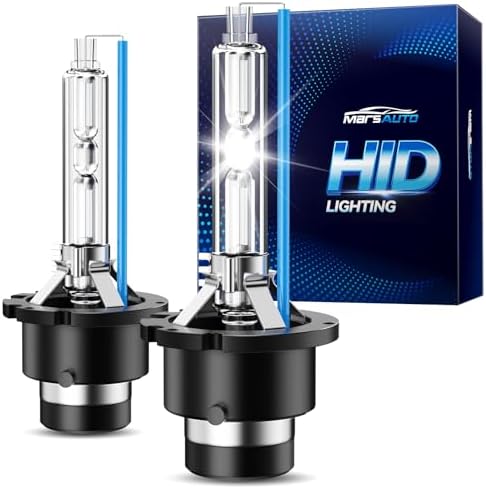 Marsauto D4S HID Bulbs, 66440 42402 42402WX (‎42402C1) for HID Assembly, 6000K Cold White 35W Bulb, Plug and Play, Pack of 2
