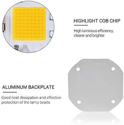 3-Pack, LED COB Chip Floodlight 100W/70W/50W AC110V Welding Lamp Smart IC No Need Driver Spotlight Household Bulbs(Warm White,70W)