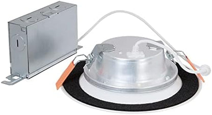 HALO LTB 6-inch Selectable CCT (3000K-5000K) Integrated LED, White Recessed Light, Dimmable Retrofit Trim